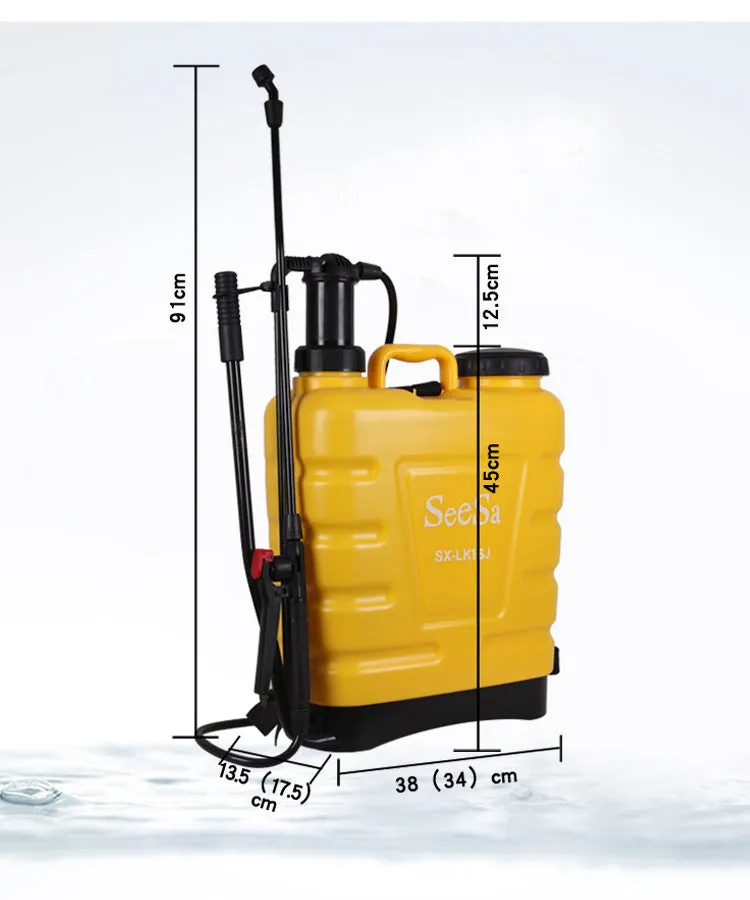 16L Plastic Backpack Manual Sprayer with Fiber Glass Lance