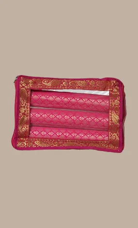 3 Roll Cerise Bangle Pouch Bag