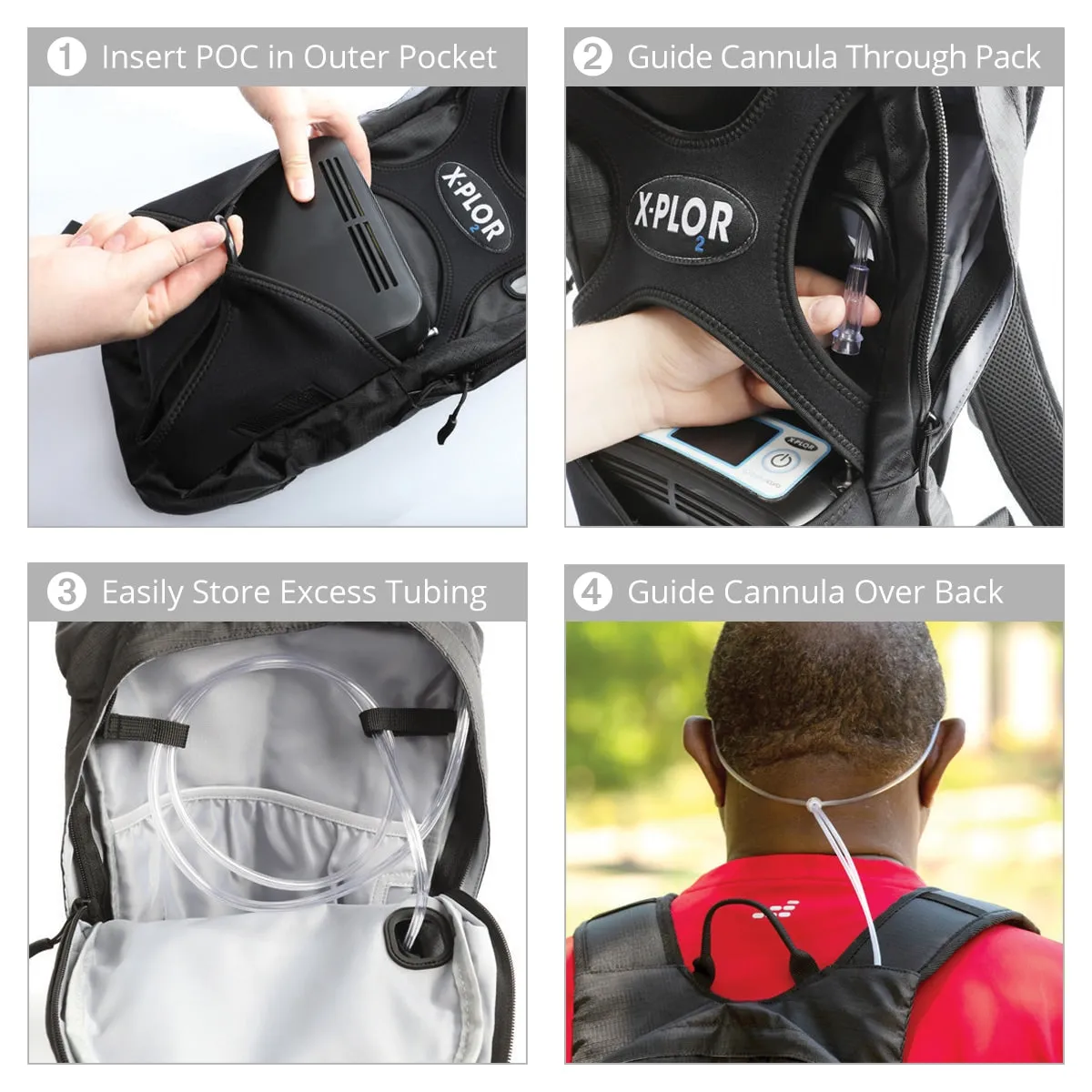 Backpack for X-PLOR Portable Oxygen Concentrators