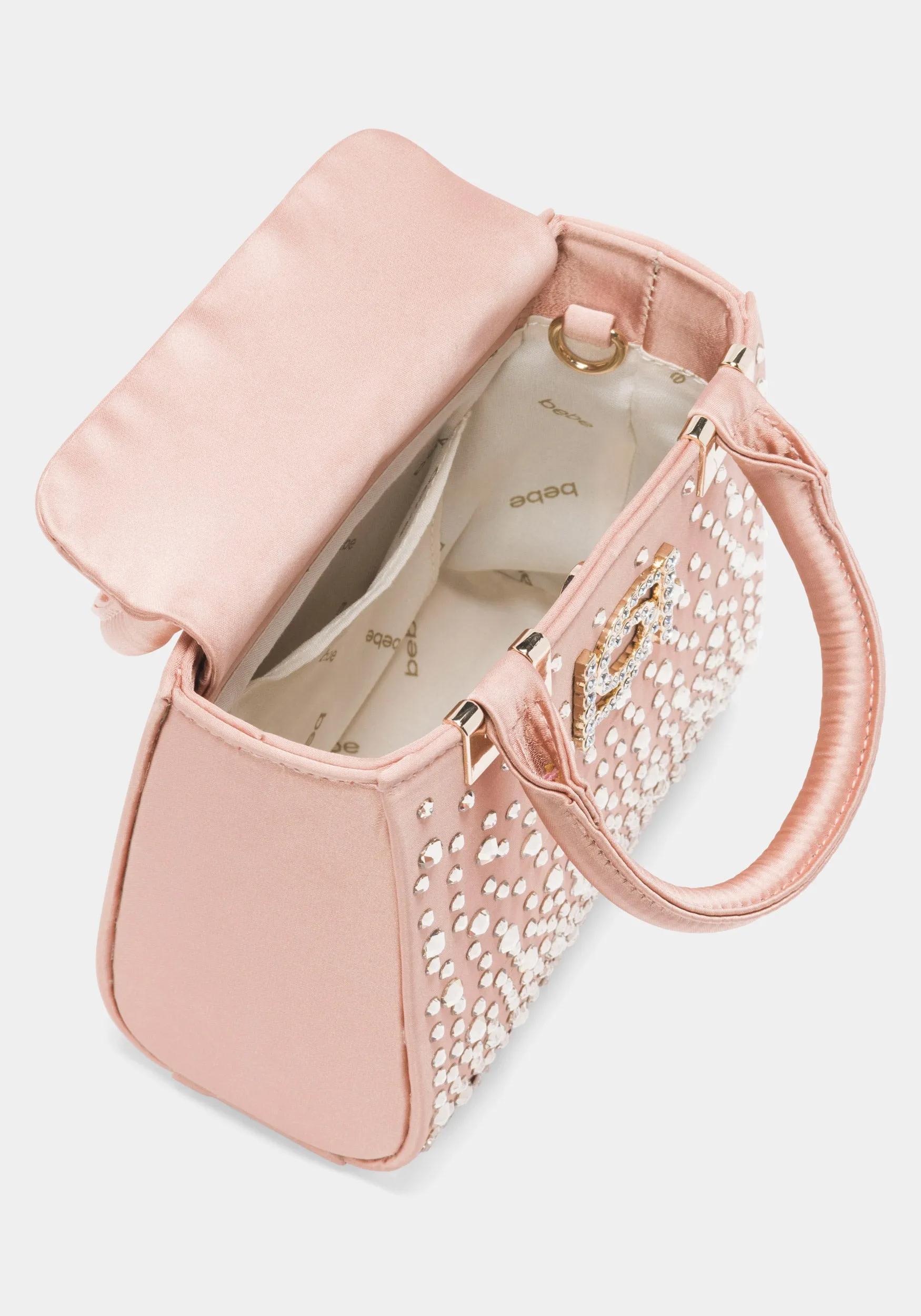 bebe Margarita Satchel Embellished With Crystals by Swarovski