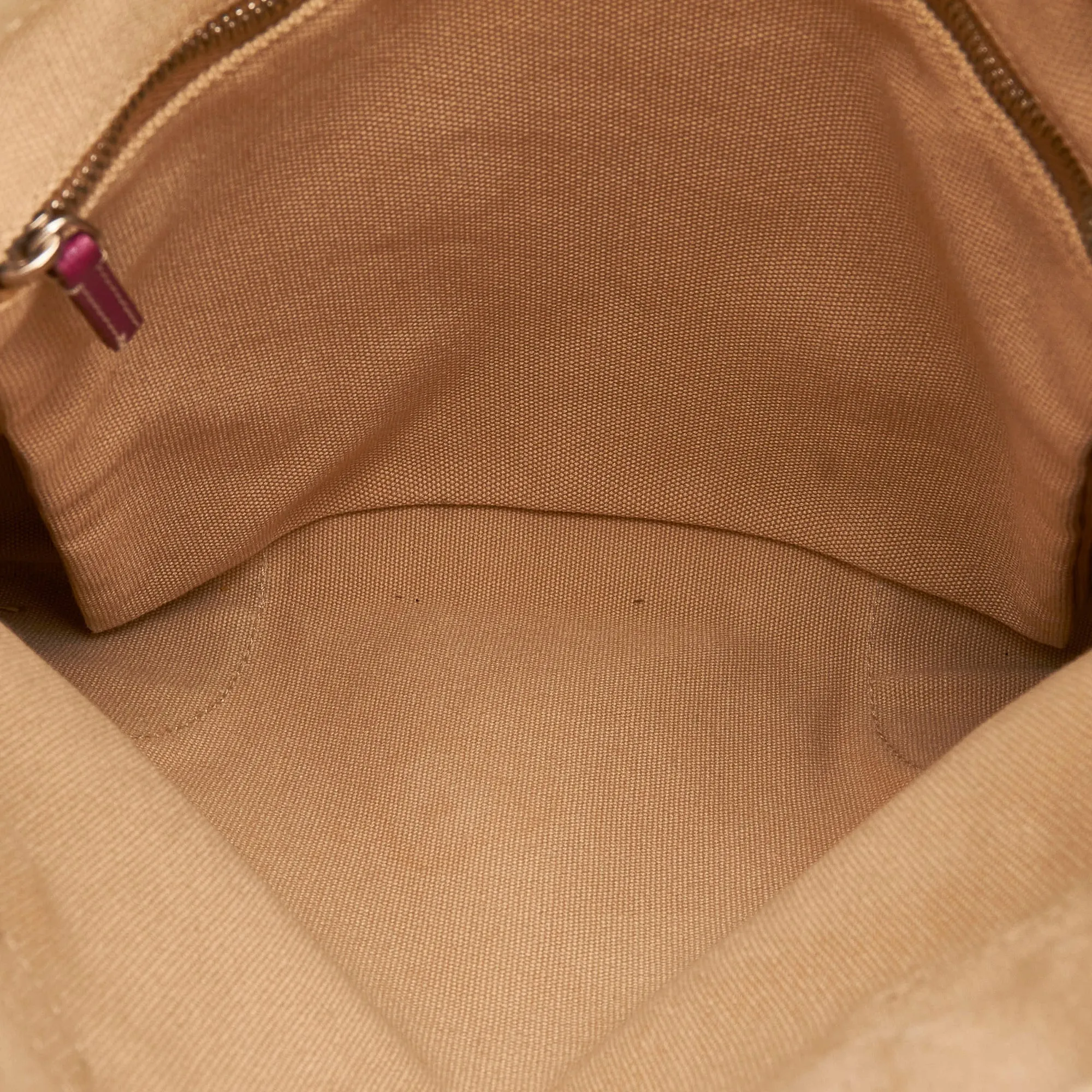 Beige Prada Canvas Tote Bag