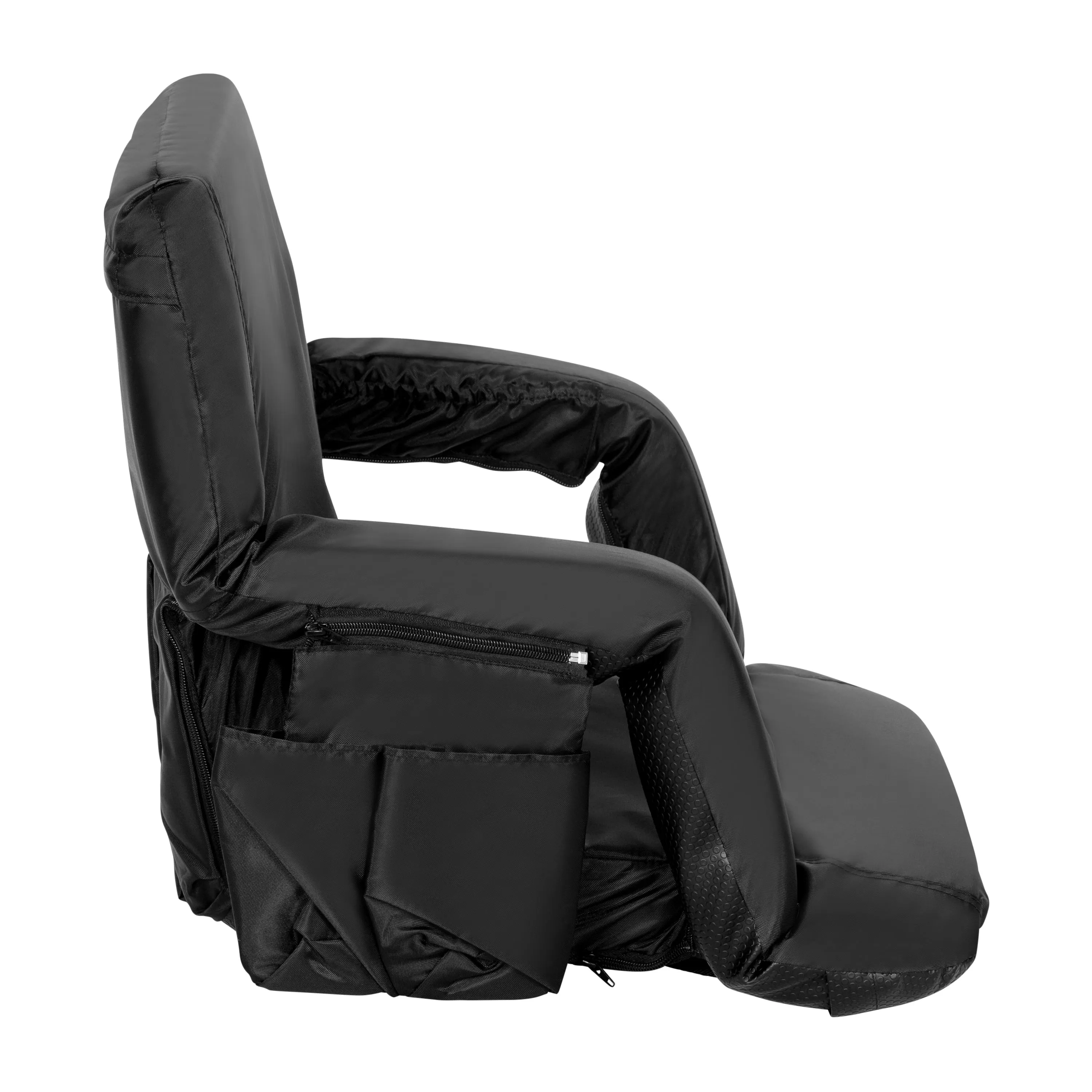 Black Reclining Stadium Chair FV-FA090-BK-GG