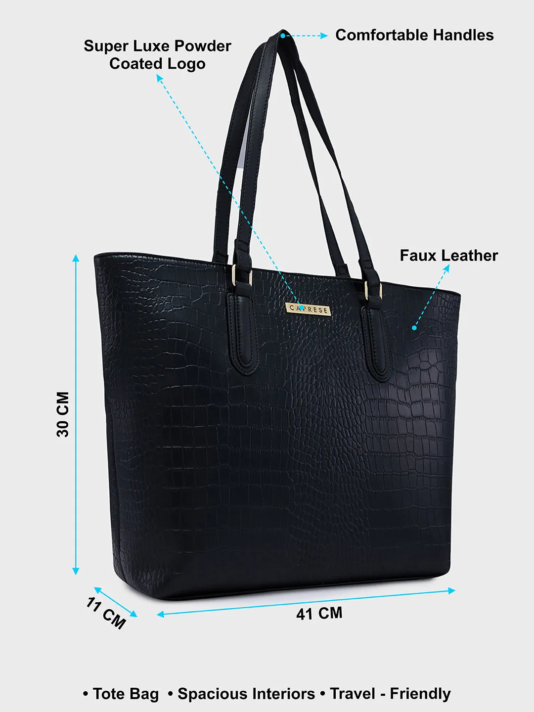 Caprese Flix Tote Medium Black