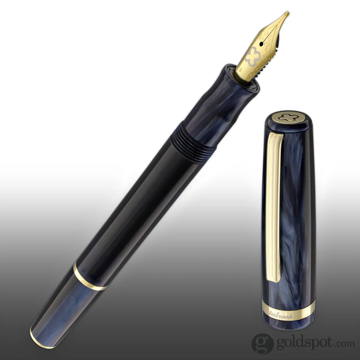 Esterbrook JR Pocket Fountain Pen in Capri Blue with Gold Trim