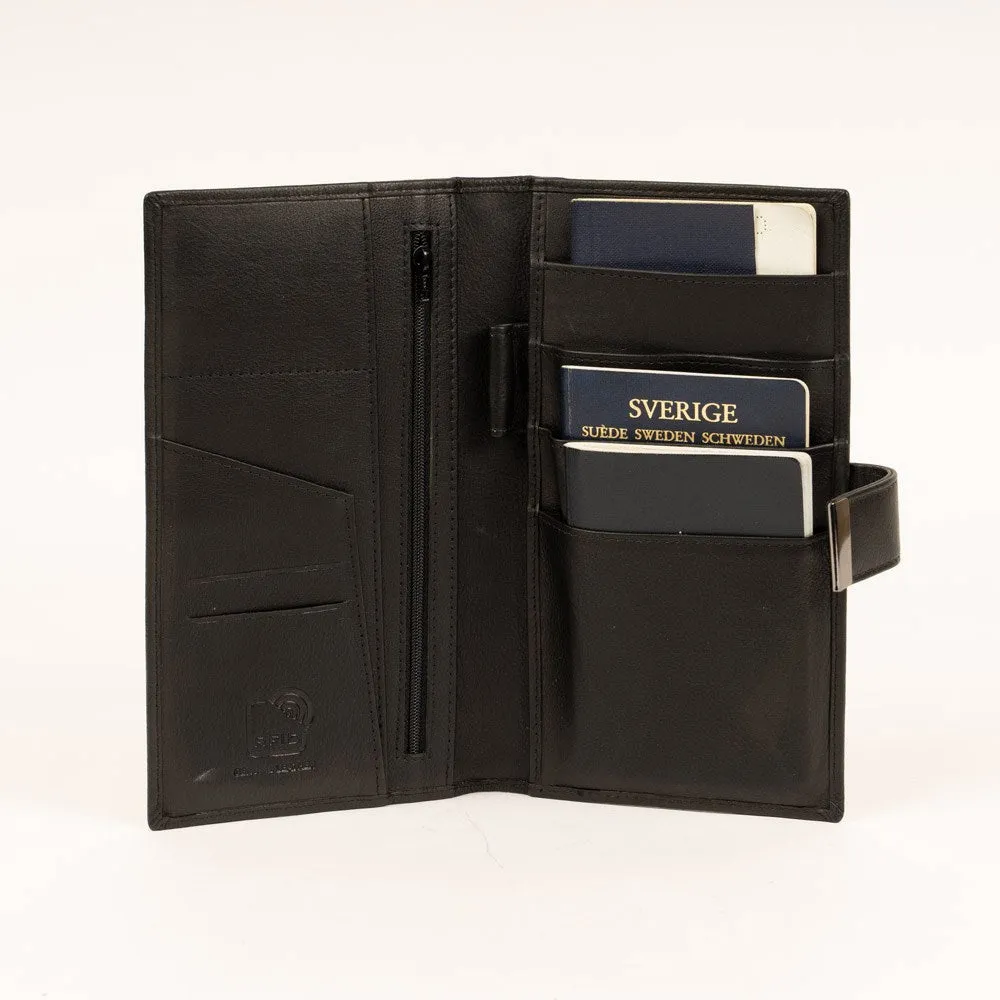 Franco Bonini - 23-01 Leather Family Passport holder - Black