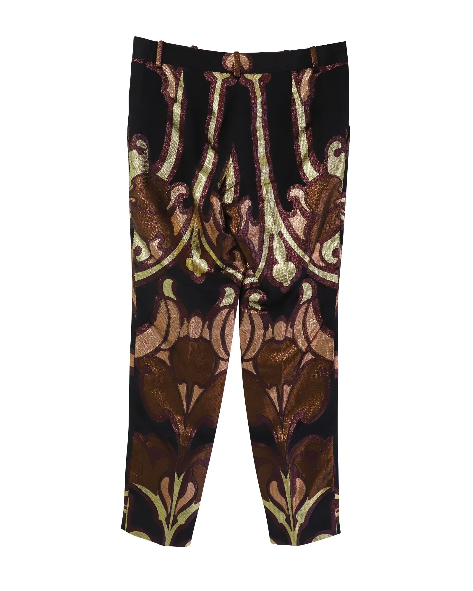 Gucci Art Nouveau Disco Trousers in Multicolor Jacquard Silk