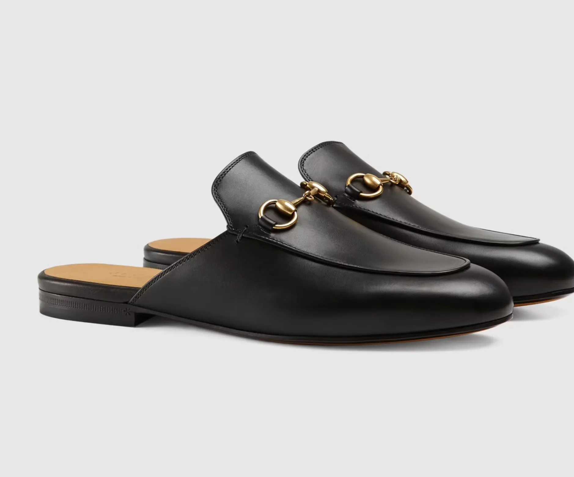 GUCCI PRINCETOWN LEATHER MULES