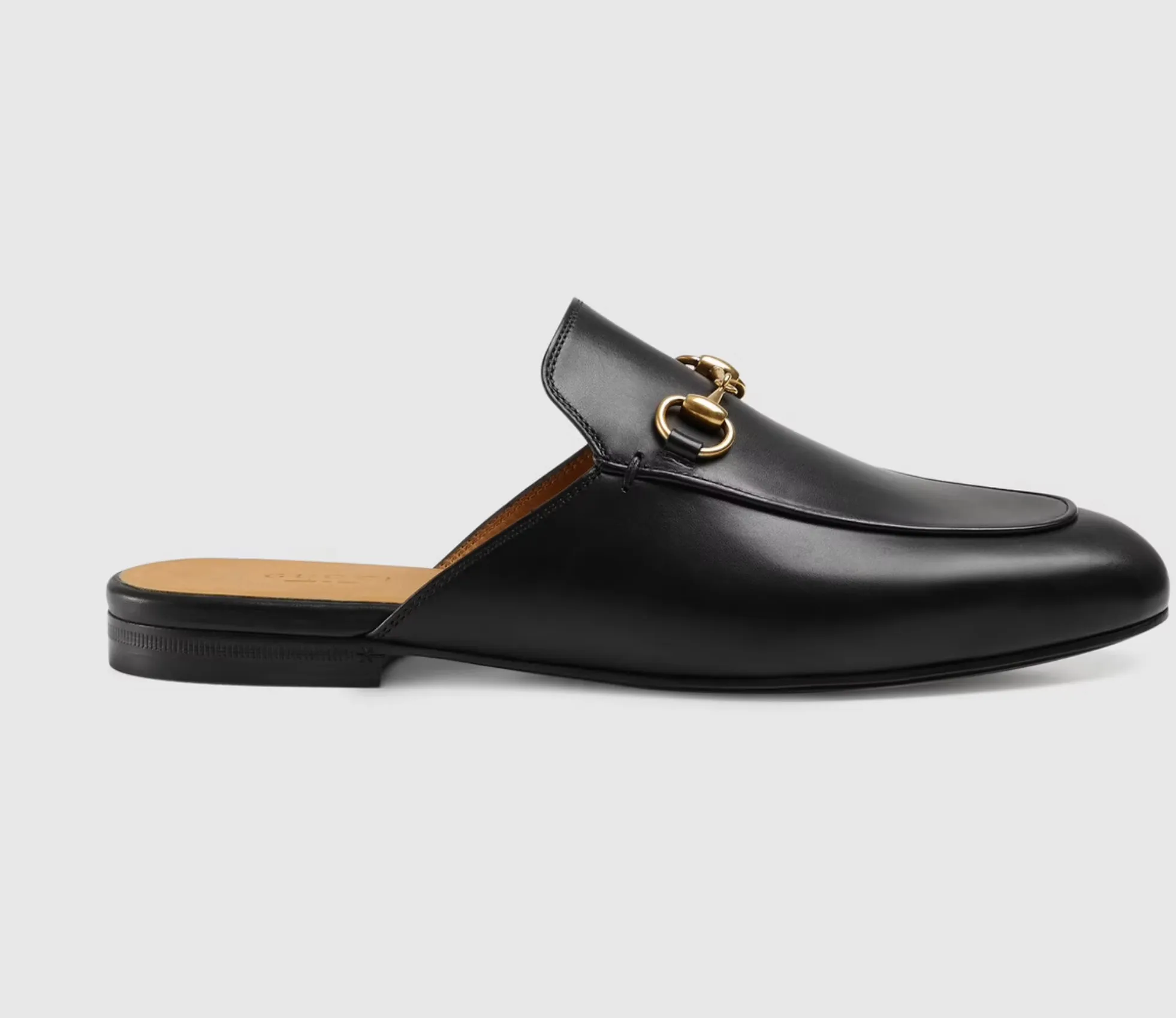 GUCCI PRINCETOWN LEATHER MULES