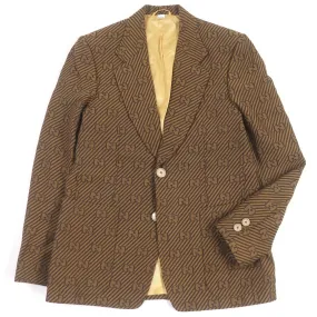 GUCCI tailored jacket 618666 Outer: 68% cotton, Outer: 32% silk, Lining: 100% rayon, Sleeve lining: 100% cupra Brown mens 50 Used