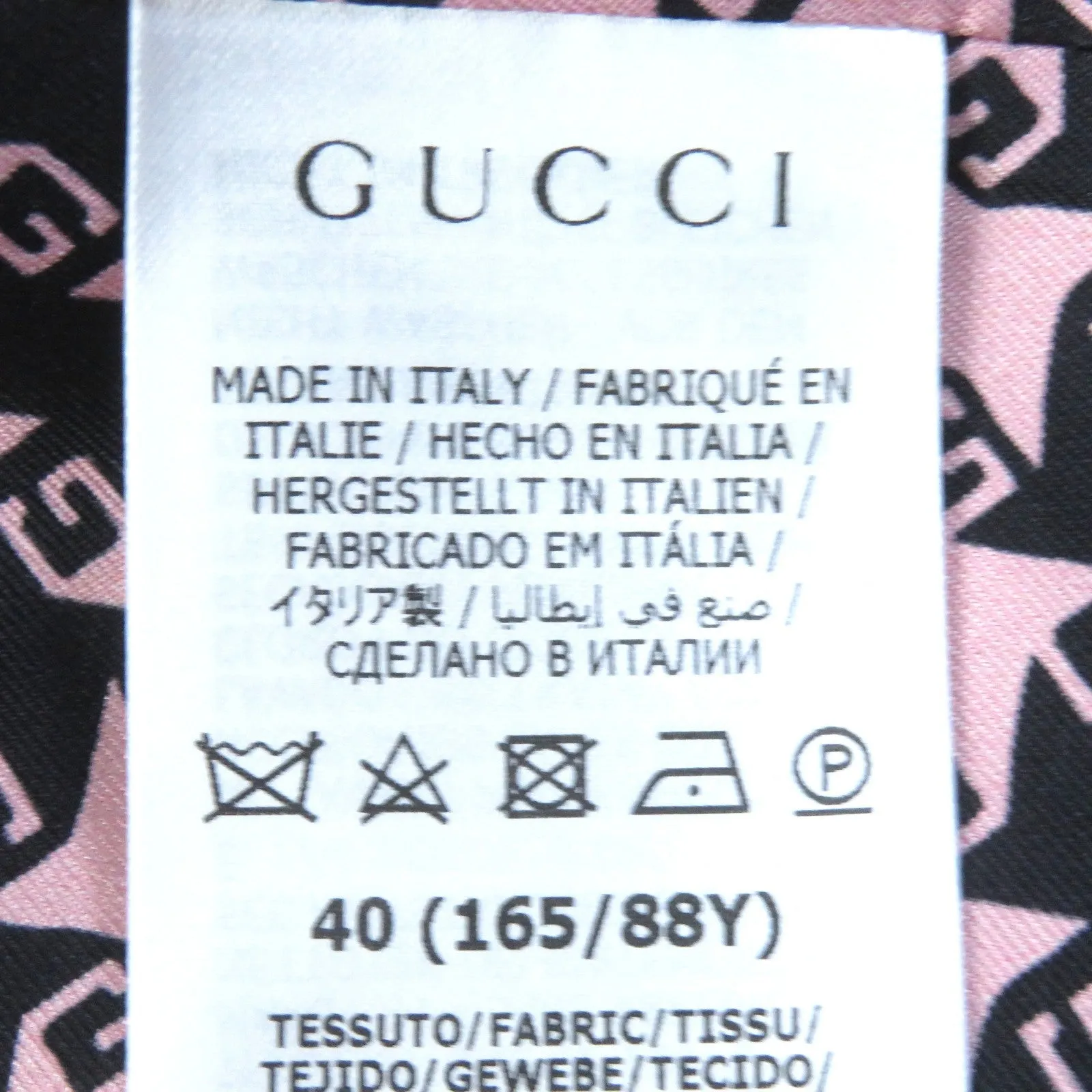 GUCCI tailored jacket 674323 Main: 90% wool, Main: 10% polyamide (nylon), Lining: 100% silk Pink black Women 40 Used