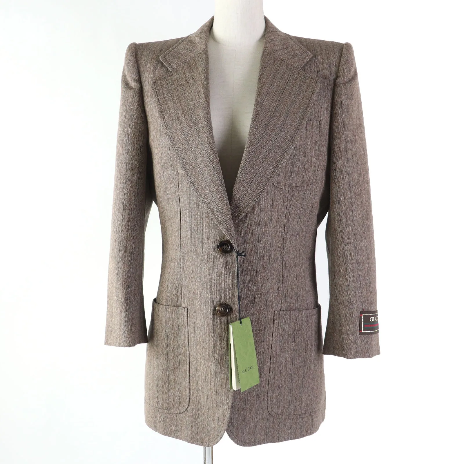 GUCCI tailored jacket 691270 wool Brown 42