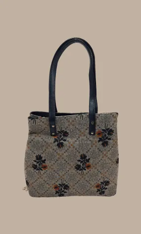 Khaki Printed Handbag