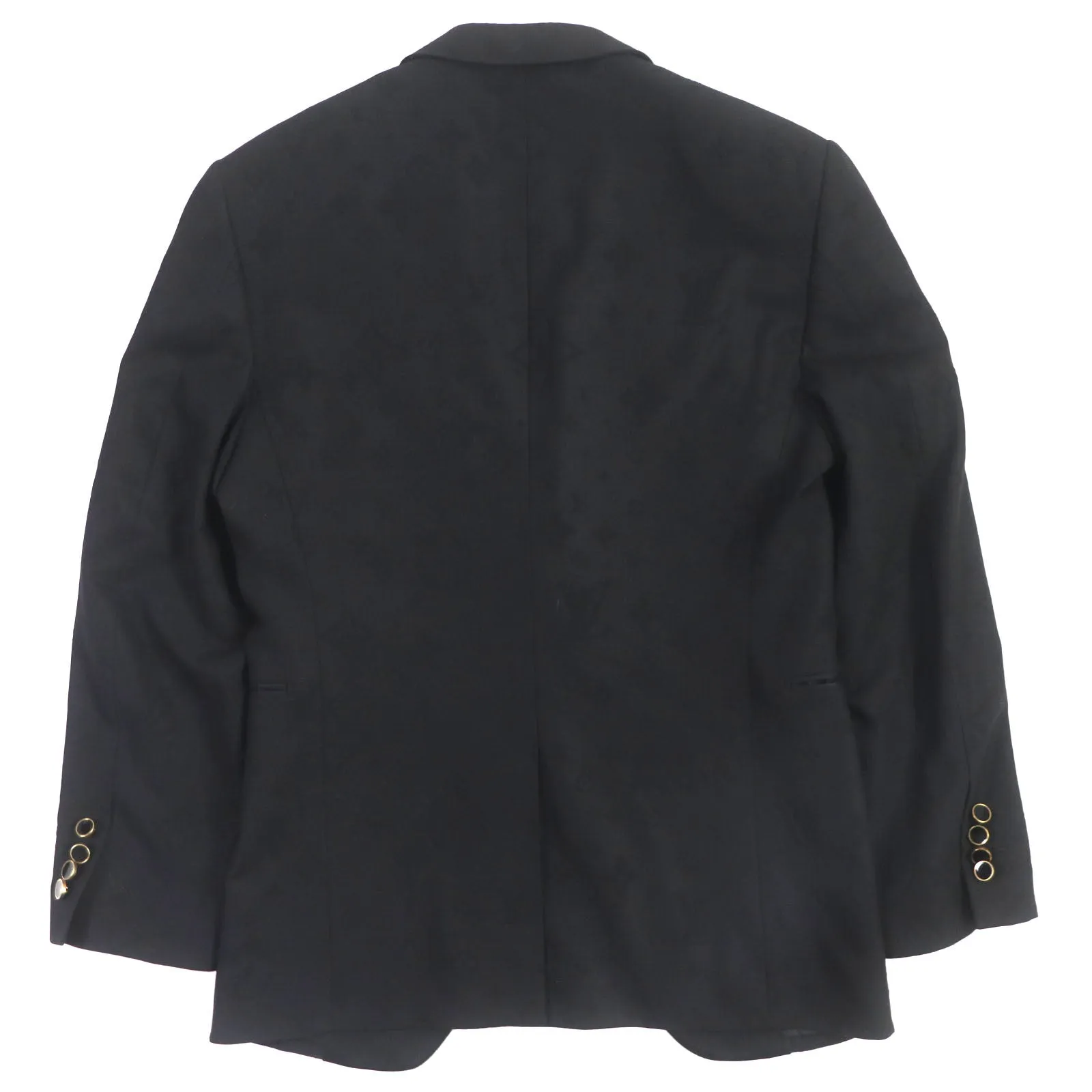 LOUIS VUITTON tailored jacket HHFJ4E polyester black Giant LV 48