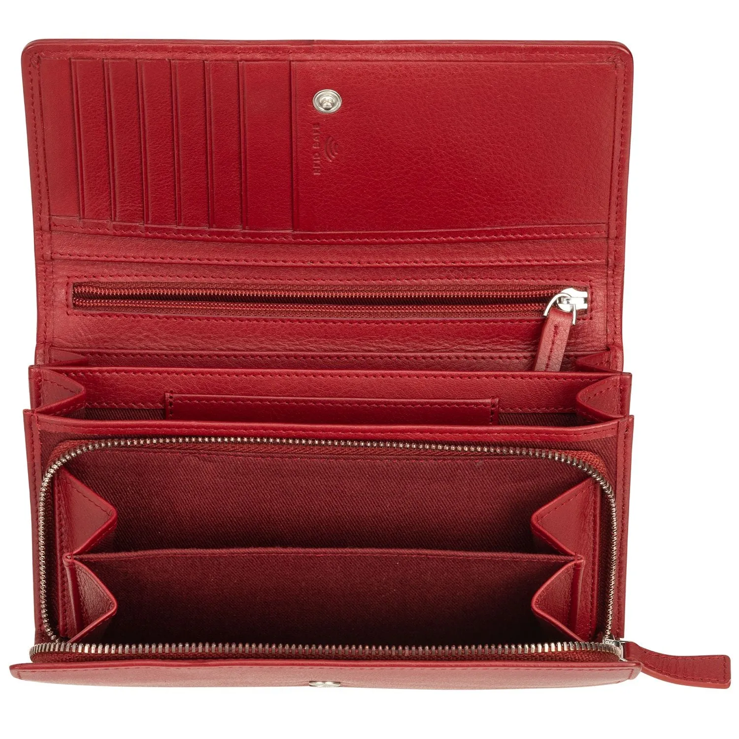 Mancini BASKET WEAVE RFID Secure Clutch Wallet