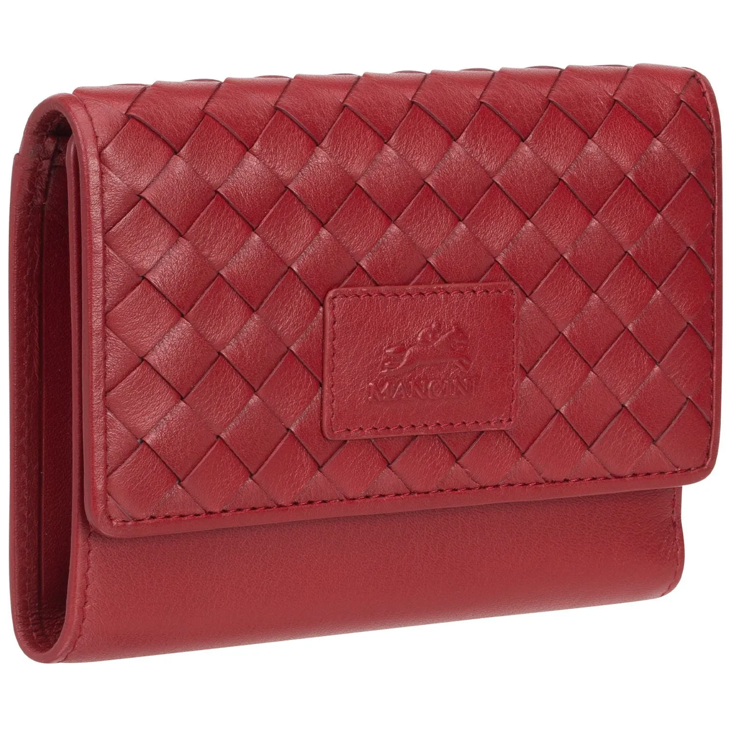 Mancini BASKET WEAVE RFID Secure Medium Clutch Wallet