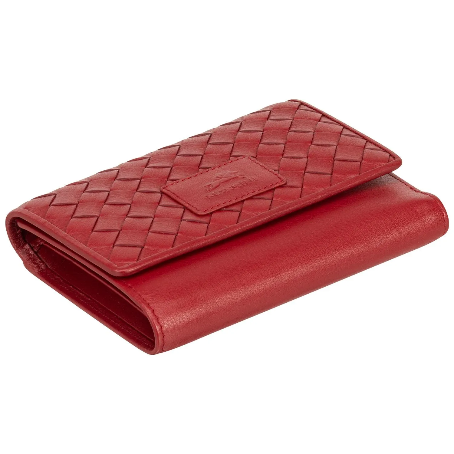 Mancini BASKET WEAVE RFID Secure Medium Clutch Wallet