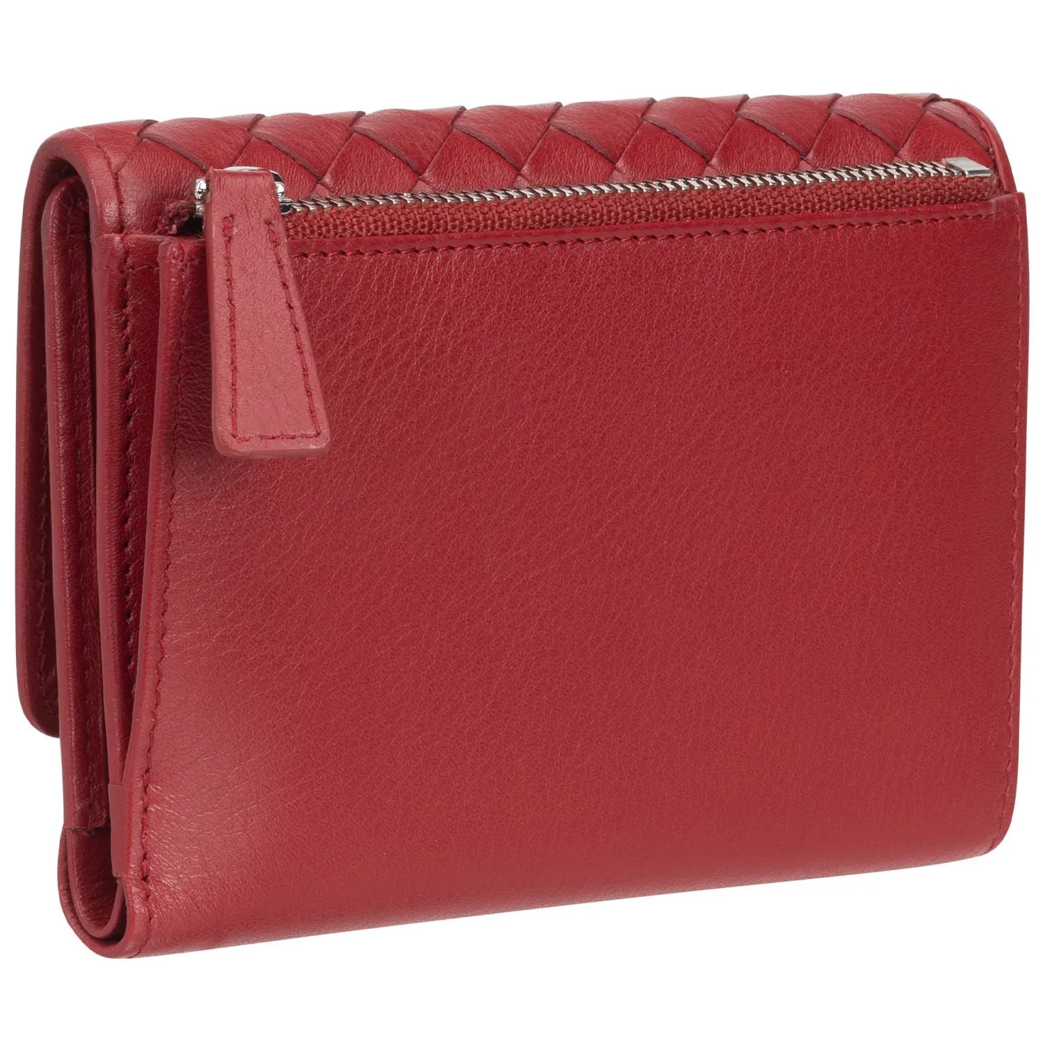 Mancini BASKET WEAVE RFID Secure Medium Clutch Wallet