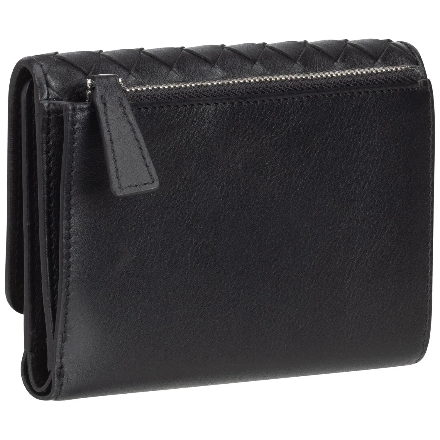 Mancini BASKET WEAVE RFID Secure Medium Clutch Wallet