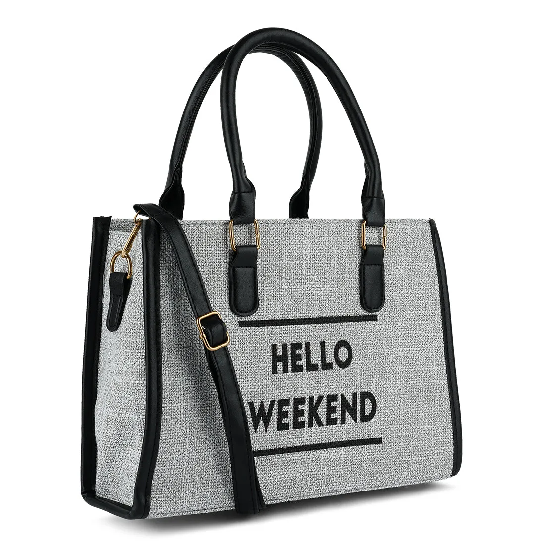 Microfiber Slogan Tote Bag