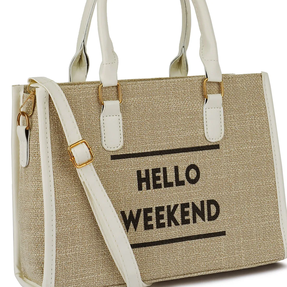 Microfiber Slogan Tote Bag