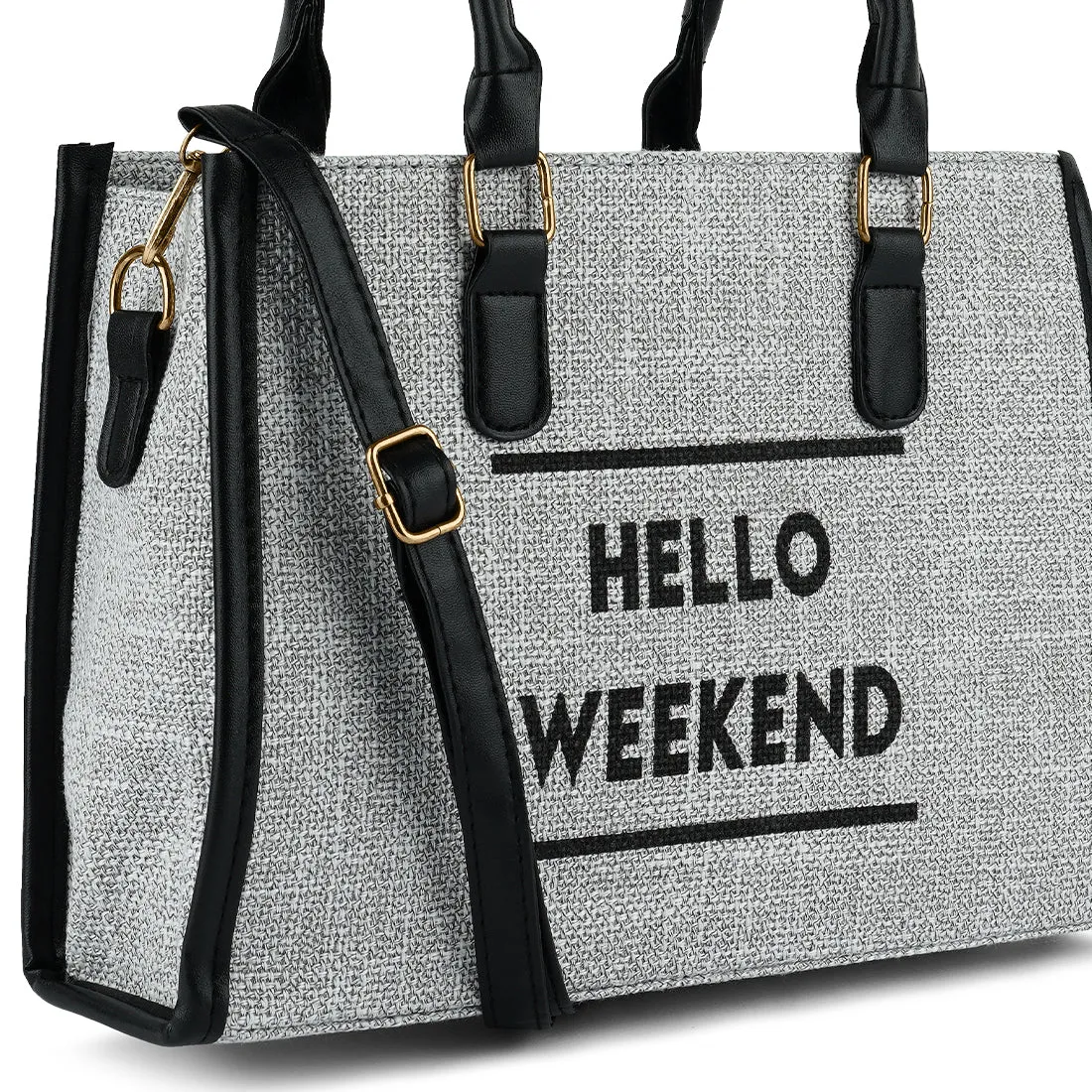 Microfiber Slogan Tote Bag