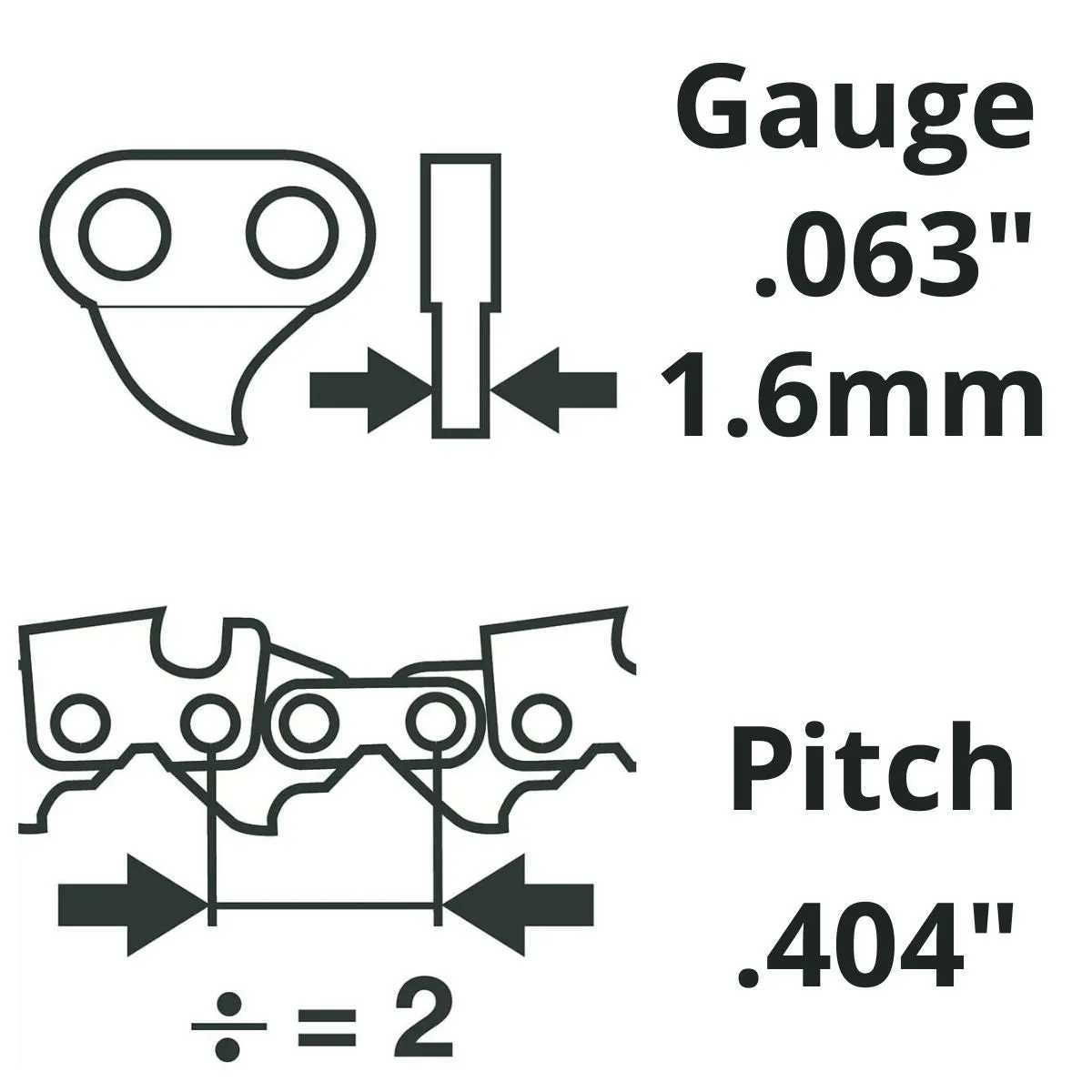 Oregon 59AC VersaCut™ Saw Chain .404" .063" Micro Bit Chipper®