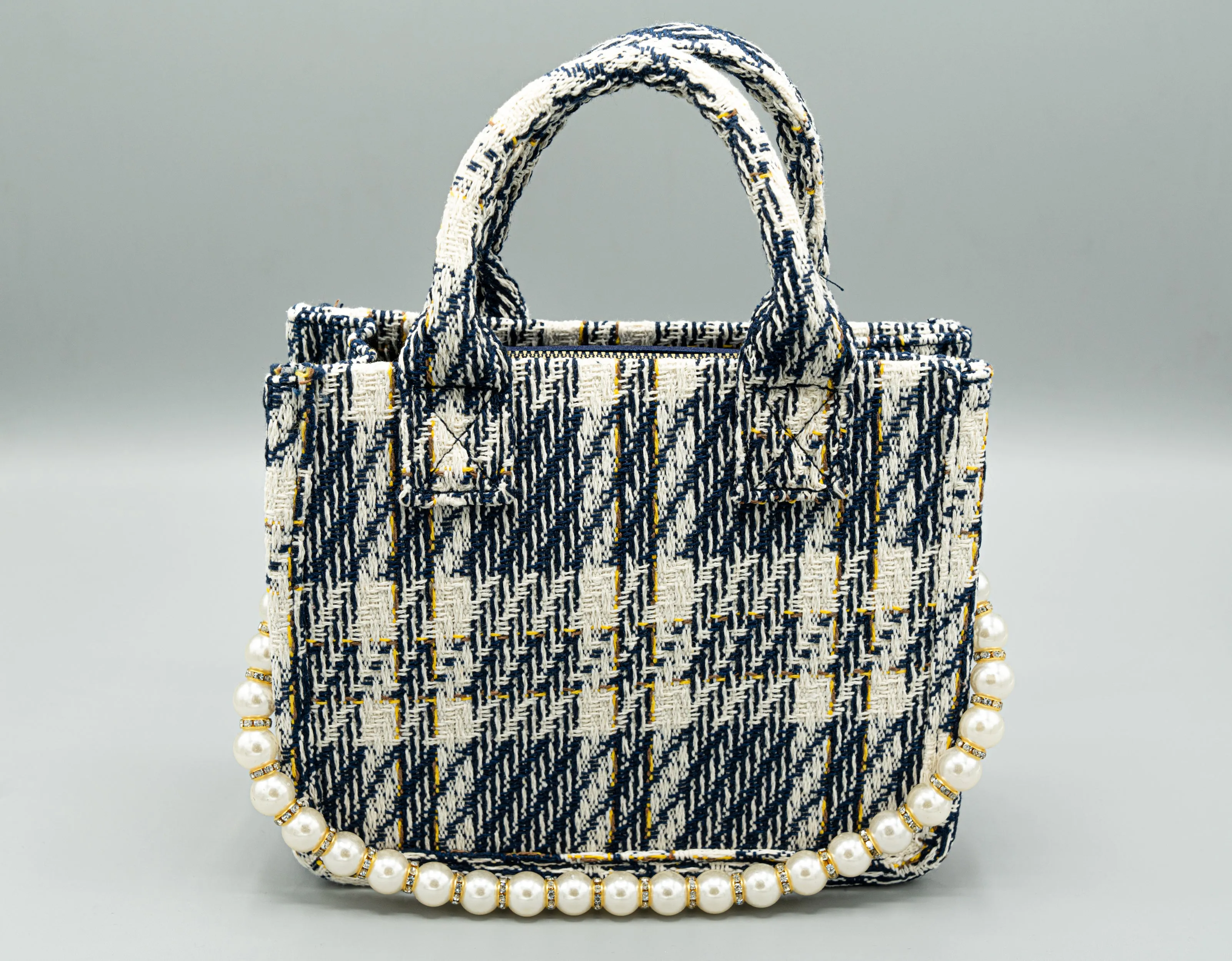 Plaid Pattern Satchel Bag