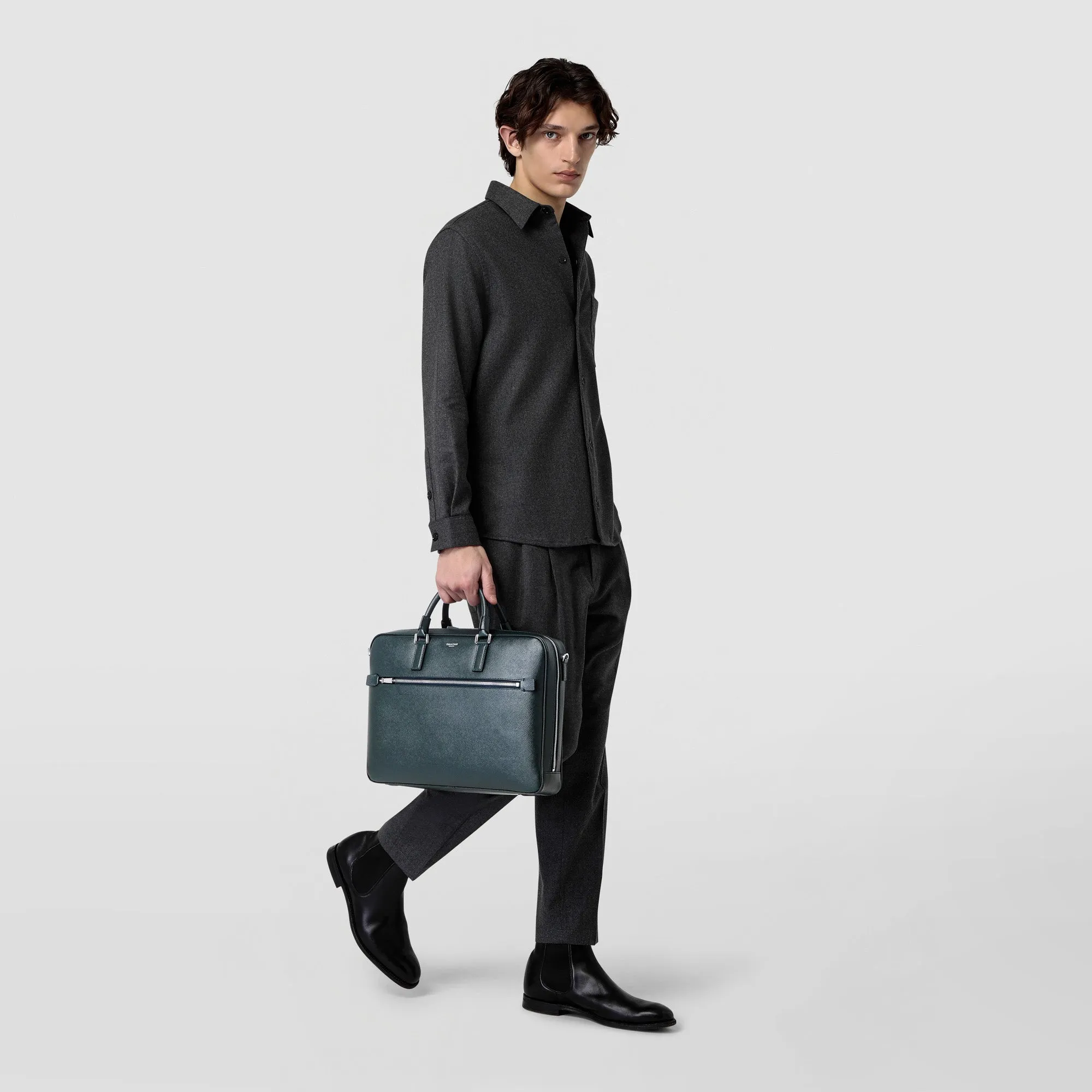 SLIM BRIEFCASE IN EVOLUZIONE LEATHER