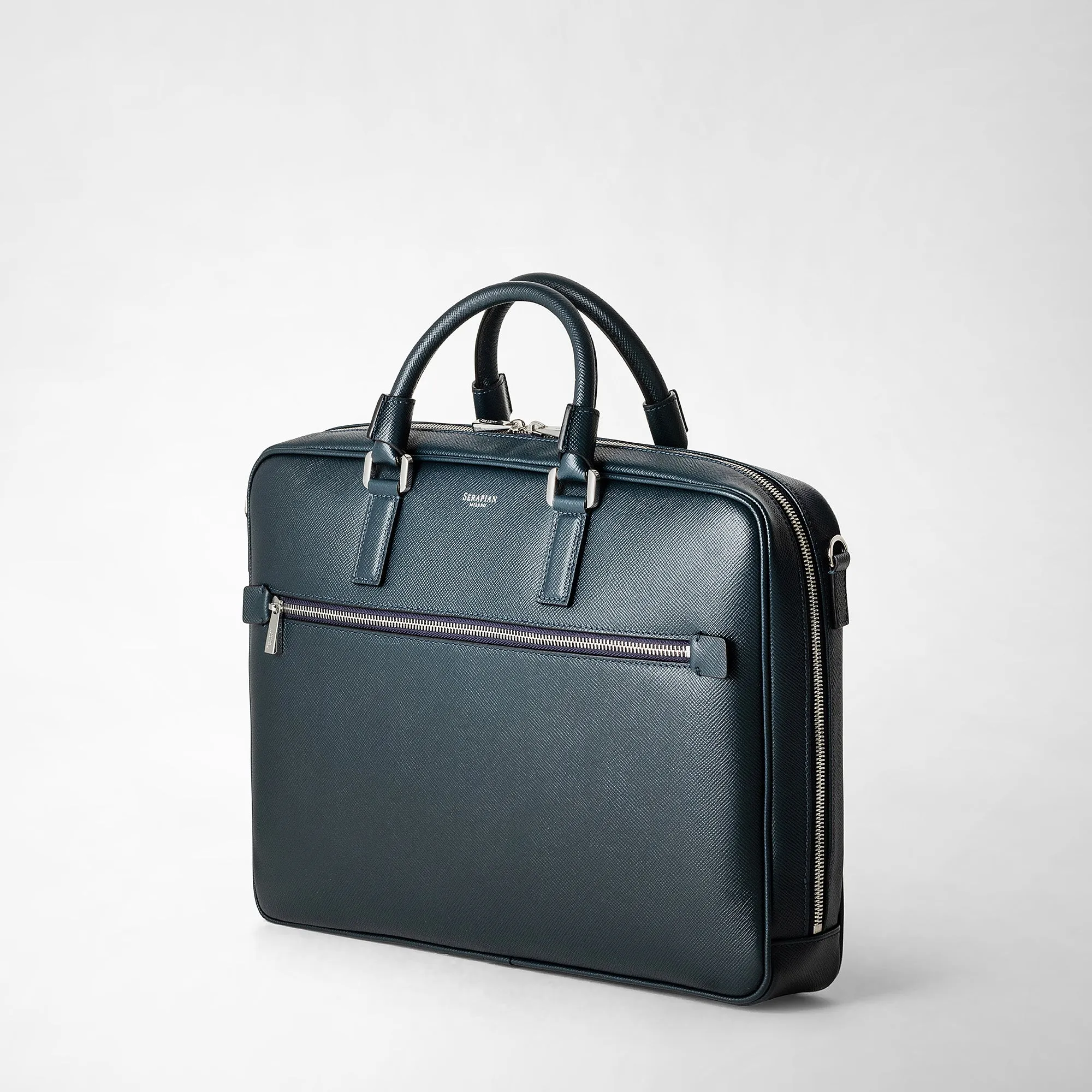 SLIM BRIEFCASE IN EVOLUZIONE LEATHER