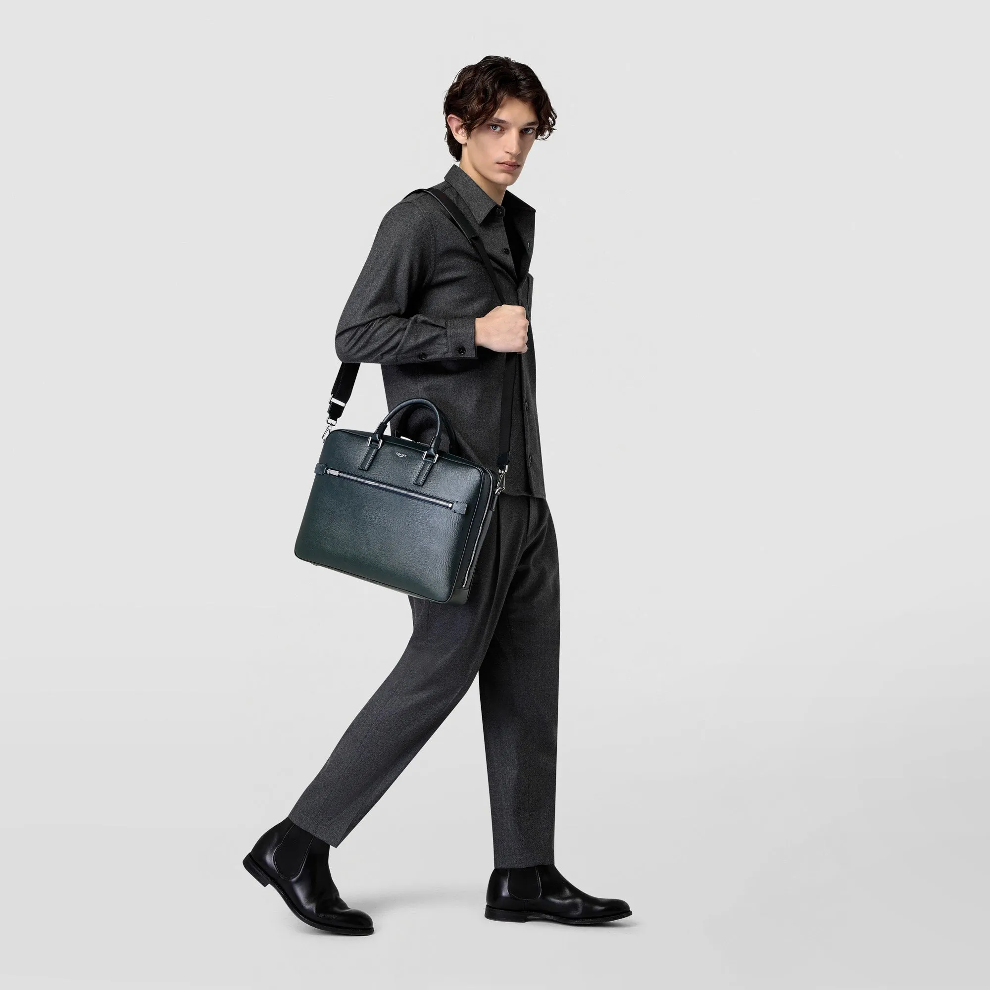 SLIM BRIEFCASE IN EVOLUZIONE LEATHER