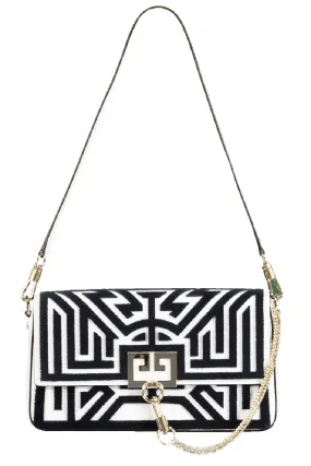 Tufted Labyrinth Charm Shoulder Bag