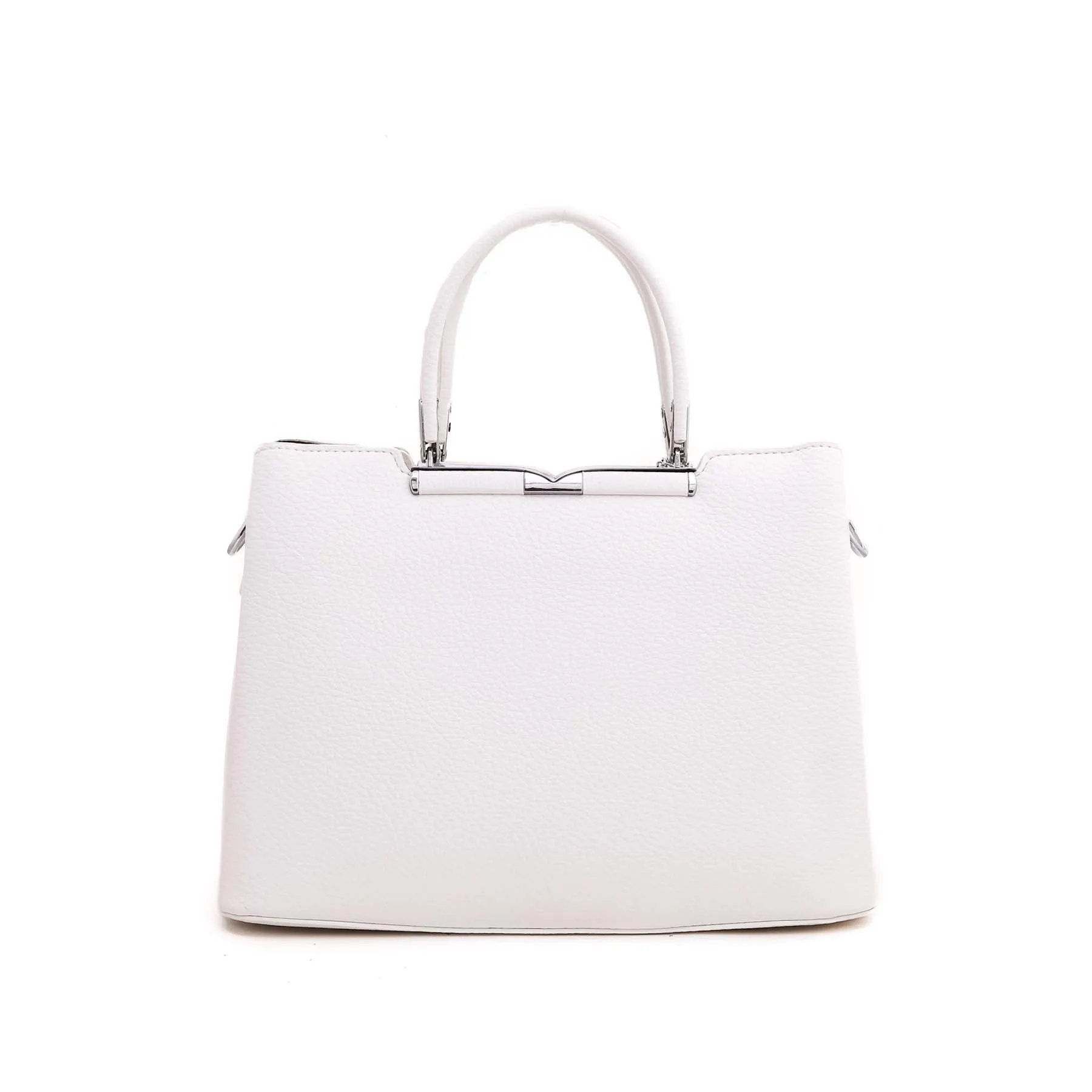 White Formal Hand Bag P35973