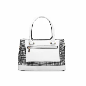 White Formal Hand Bag P55562