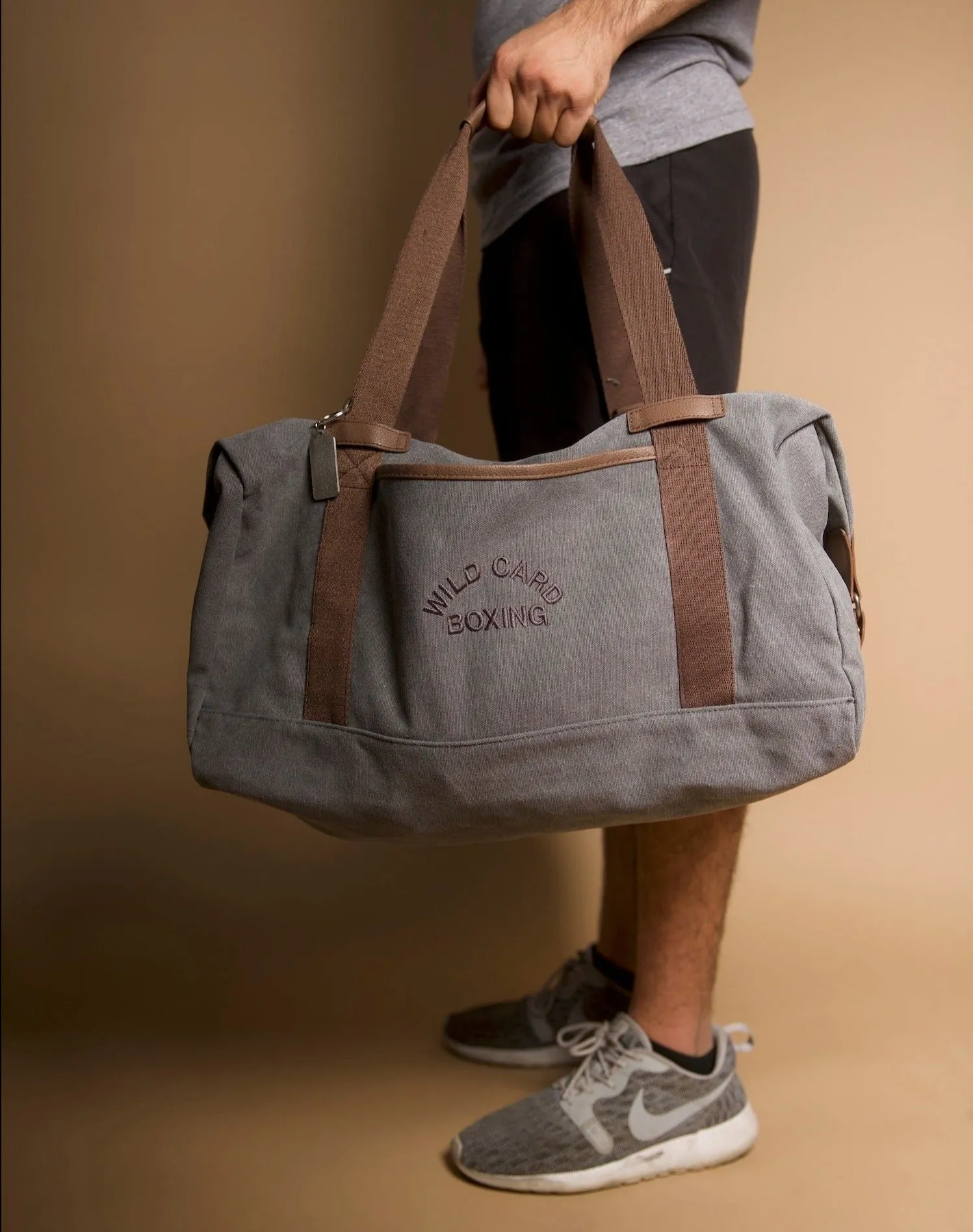 Wild Card Boxing Old School Logo Duffel Bag - Grey